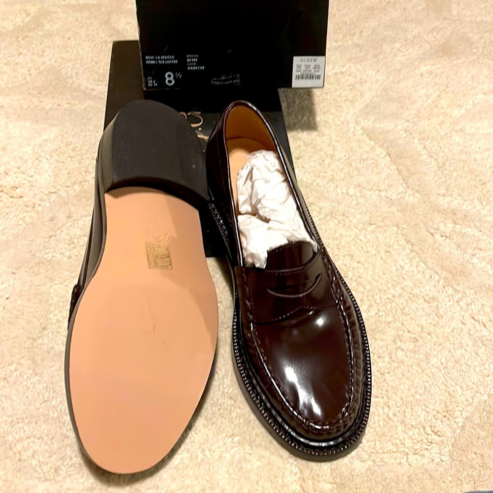 JCrew tabaco brown loafers